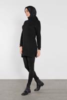 Vêtements hijab NOIR TUNIQUE À COL ROULE 1302 