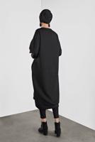 Tesettür giyim SİYAH ÖRGÜ DESENLİ TUNİK  2946 