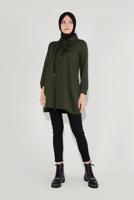 Hijab clothing KHAKI HOODED TUNIC 3001