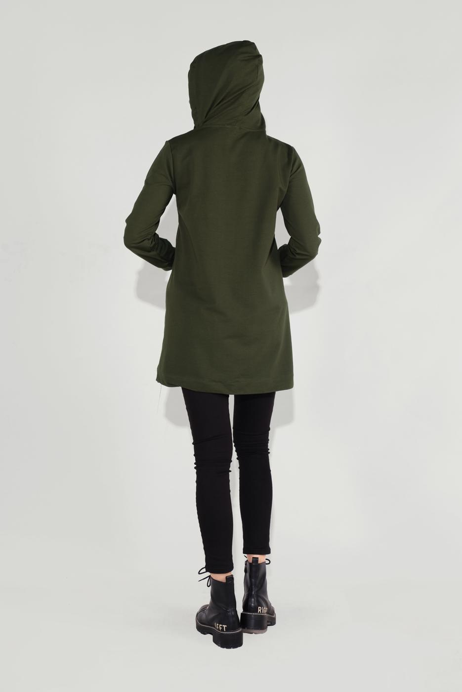 Hijab clothing KHAKI HOODED TUNIC 3001