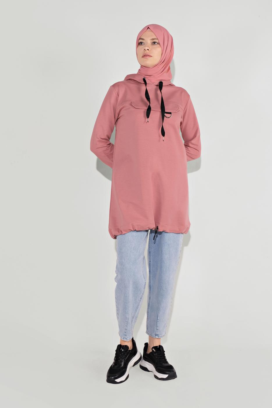 Hijab clothing POWDER HOODED TUNIC 3001