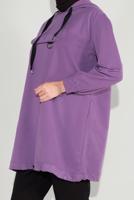 Vêtements hijab POURPRE TUNIQUE À CAPUCHE 3001