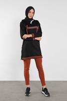 Vêtements hijab NOIR TUNIQUE SPORT À ZIPPÉ 3302