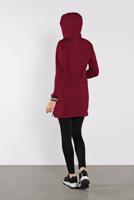 Vêtements hijab ROUGE BORDEAUX TUNIQUE SPORT À ZIPPÉ 3302