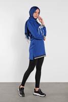 Vêtements hijab BLEU MARINE TUNIQUE SPORT À ZIPPÉ 3302