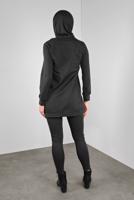 Tesettür giyim SİYAH BASKILI BASİC TUNİK  3836 