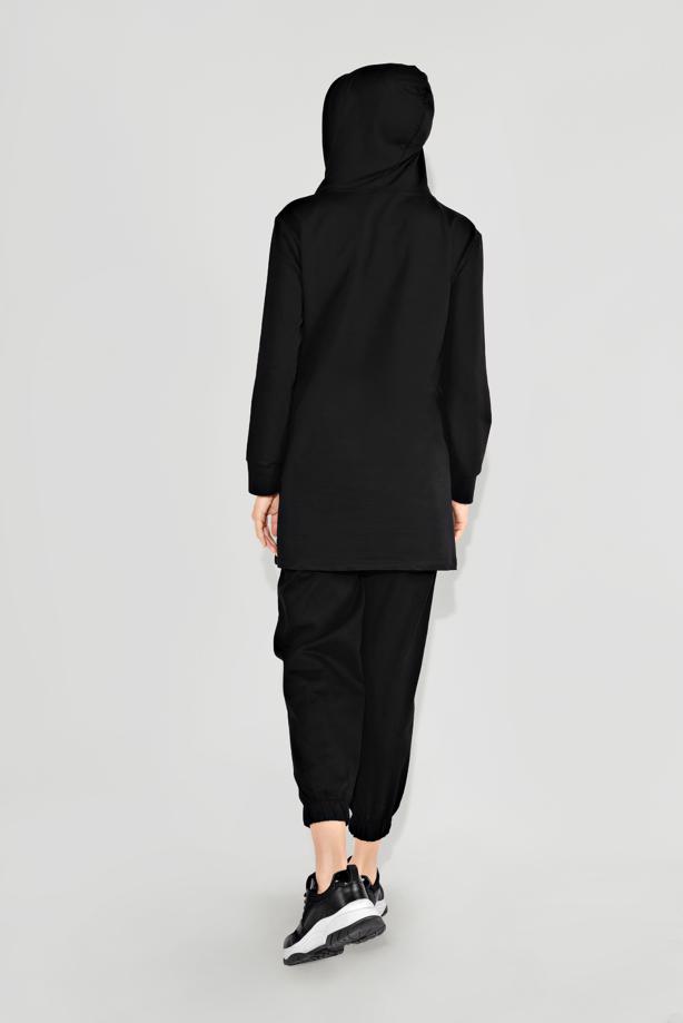Hijab clothing  PRINTED HOODED TUNIC 4001 - TRENDTESETTÜR
