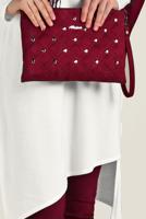 Tesettür giyim KREM ALVİNA ASİMETRİK KESİM TRİKO TUNİK 4526