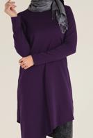 Tesettür giyim MÜRDÜM ALVİNA ASİMETRİK KESİM TRİKO TUNİK 4526