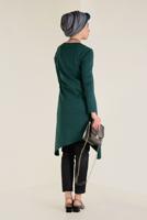 Tesettür giyim MAVİ ALVİNA ASİMETRİK KESİM TRİKO TUNİK 4526