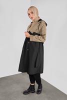 Vêtements hijab BRUN TRENCH-COAT AVEC CEINTURE 06001 