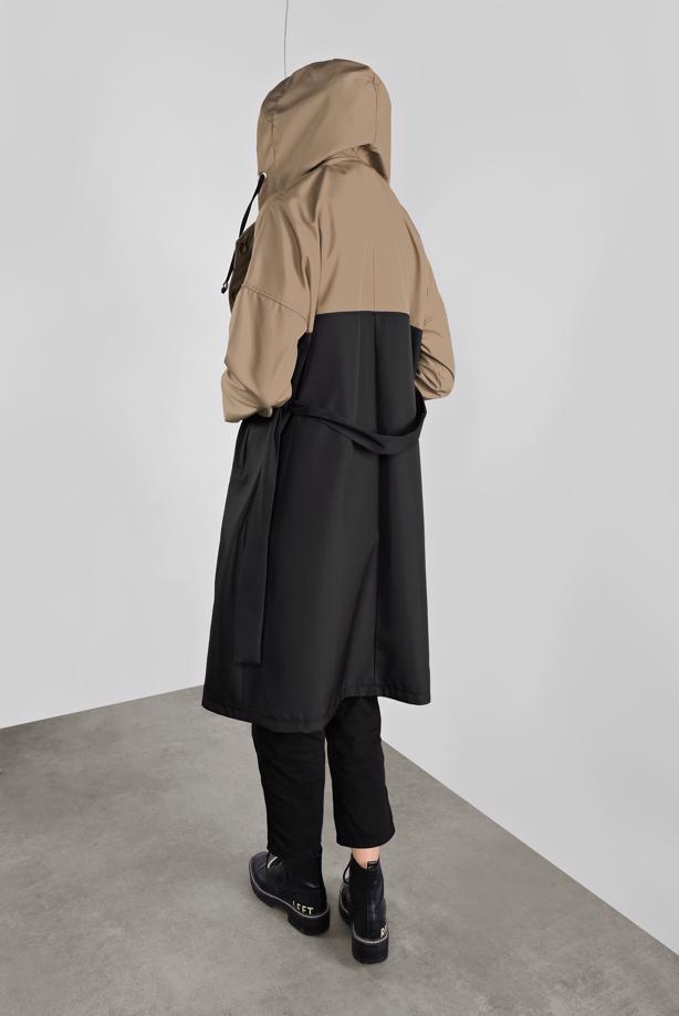 Vêtements hijab  BELTED TRENCH-COAT 06001  - TRENDTESETTÜR