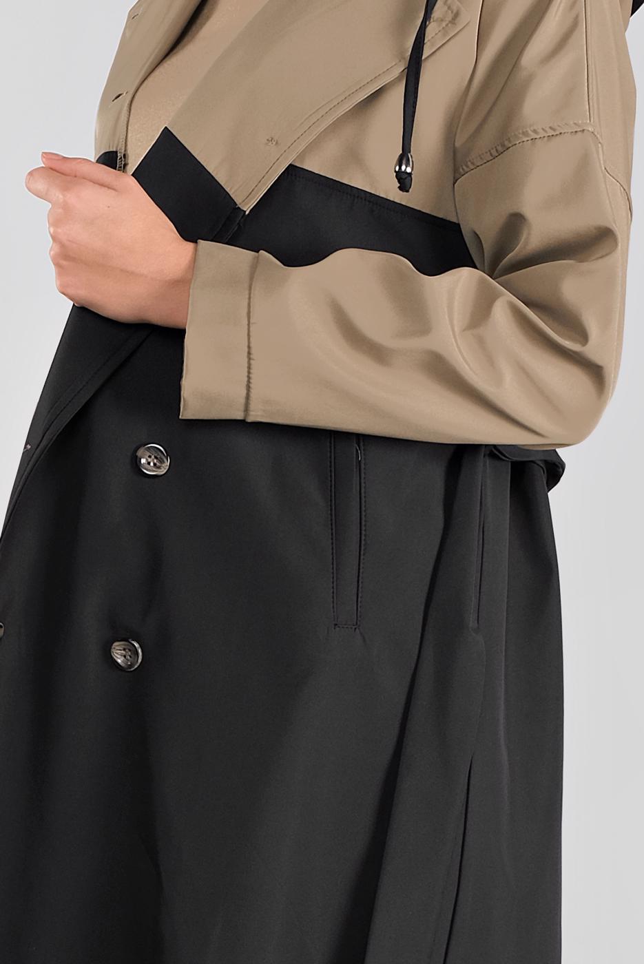 Vêtements hijab BRUN TRENCH-COAT AVEC CEINTURE 06001 