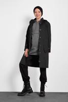 Tesettür giyim SİYAH ALVİNA KAPÜŞONLU SPOR TRENÇKOT 10012