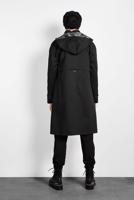 Tesettür giyim SİYAH ALVİNA KAPÜŞONLU SPOR TRENÇKOT 10012