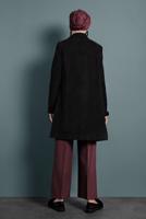 Hijab clothing BLACK ALVINA CORDUROY TRENCH-COAT 10140