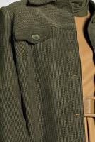 Tesettür giyim HAKİ ALVİNA KADİFE TRENÇKOT 10140