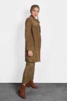 Tesettür giyim TABA ALVİNA KADİFE TRENÇKOT 10140