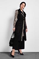 Tesettür giyim SİYAH ALVİNA SÜET YELEK T 40306