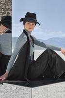 Tesettür giyim SİYAH ALVİNA ASİMETRİK KESİM SALAŞ YELEK 40417