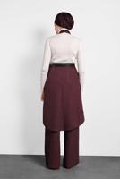 Tesettür giyim BORDO ALVİNA ASİMETRİK KESİM SALAŞ YELEK 40417