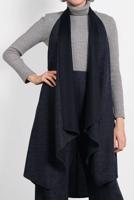 Tesettür giyim LACİVERT ALVİNA ASİMETRİK KESİM SALAŞ YELEK 40417