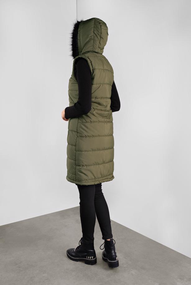 Vêtements hijab  FAUX-FUR-TRIM HOODED GILET 1000  - TRENDTESETTÜR