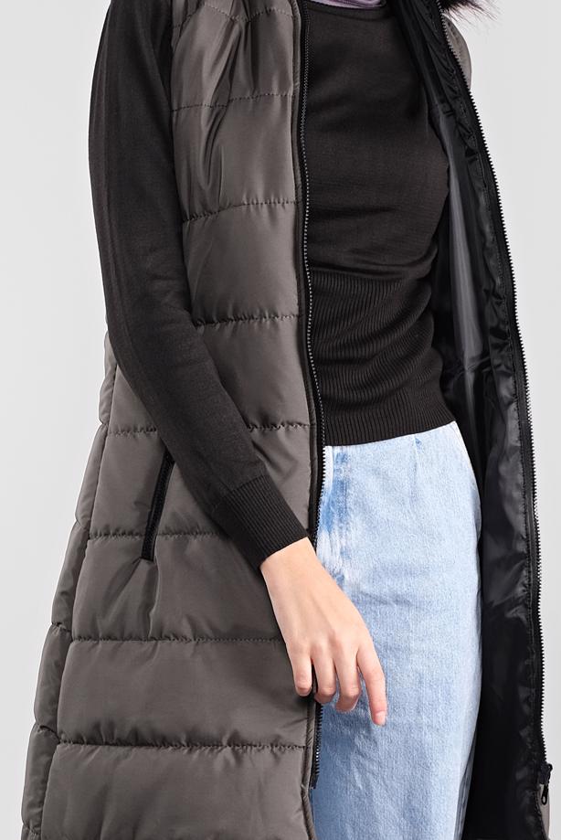Vêtements hijab  FAUX-FUR-TRIM HOODED GILET 1000  - TRENDTESETTÜR