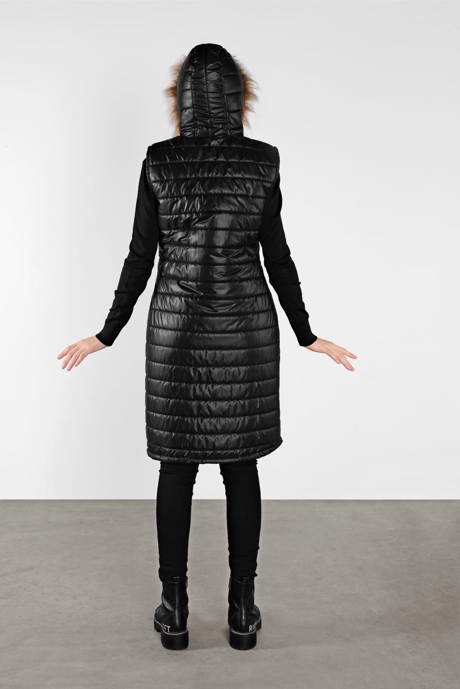 Vêtements hijab NOIR DOUDOUNE AVEC CAPUCHE 1453