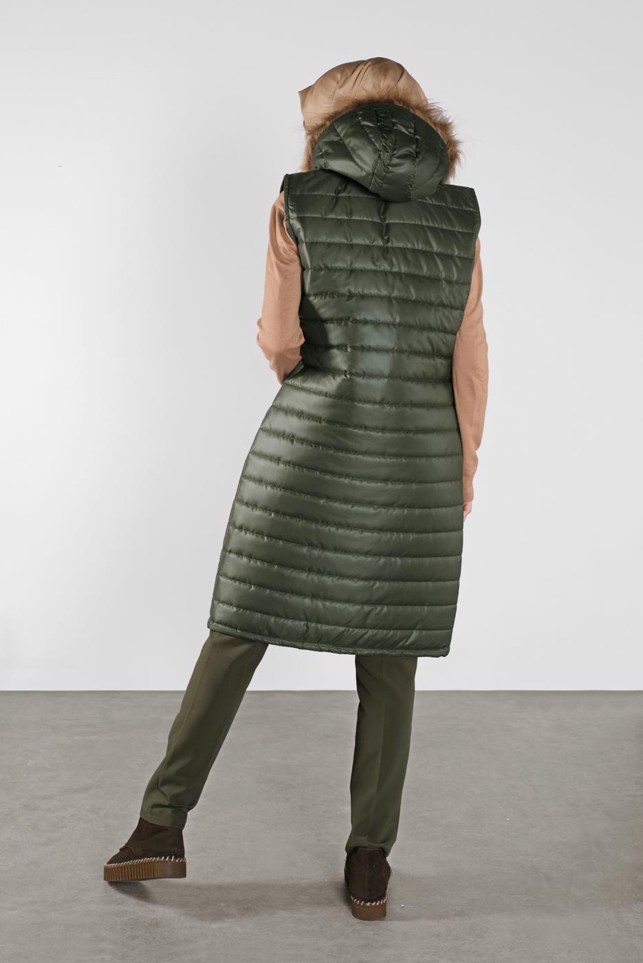 Vêtements hijab KAKI DOUDOUNE AVEC CAPUCHE 1453