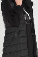 Hijab clothing BLACK FAUX-FUR-TRIM HOODED GILET 1932