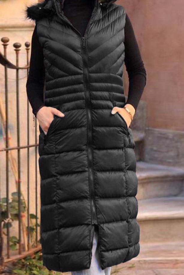 Vêtements hijab  FAUX-FUR-TRIM HOODED PUFFER GILET 1965 - TRENDTESETTÜR
