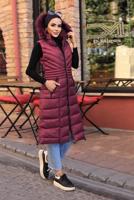 Vêtements hijab ROUGE BORDEAUX DOUDOUNE À CAPUCHE 1965