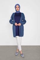 Tesettür giyim LACİVERT İNCİ İŞLEME DETAYLI HIRKA 82441