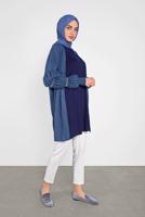 Tesettür giyim LACİVERT İNCİ İŞLEME DETAYLI HIRKA 82441