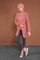 Tesettür giyim PUDRA İNCİ İŞLEME DETAYLI HIRKA 82441