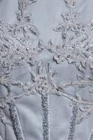 Tesettür giyim GRİ ALVİNA İŞLEME DETAYLI ABİYE ELBİSE T 50013