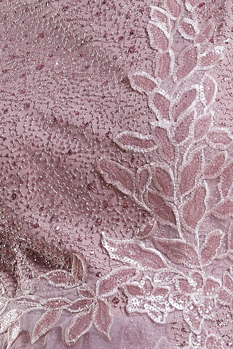 Tesettür giyim MOR ALVİNA TAŞLI ABİYE ELBİSE T 50036