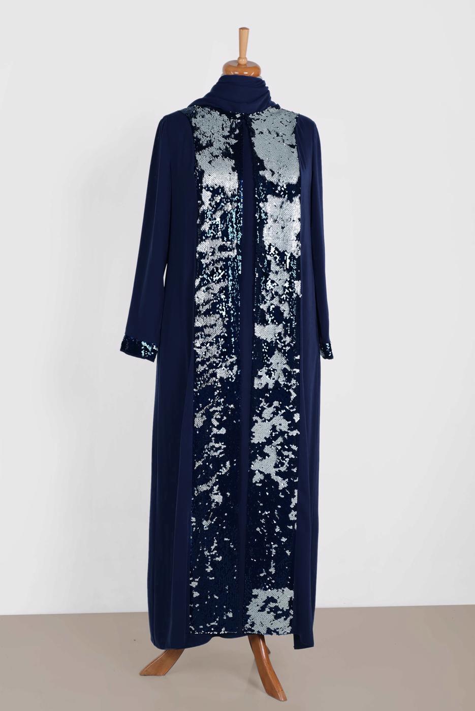 Vêtements hijab BLEU MARINE ALVINA ROBE À SEQUINS T 3550