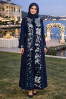 Vêtements hijab BLEU MARINE ALVINA ROBE À SEQUINS T 3550