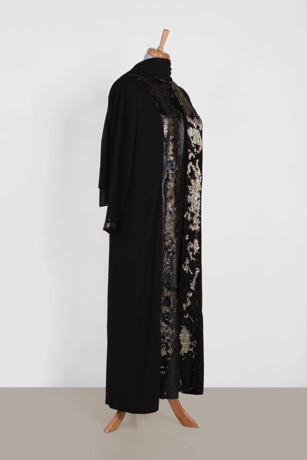 Vêtements hijab NOIR ALVINA ROBE À SEQUINS T 3550 - TRENDTESETTÜR