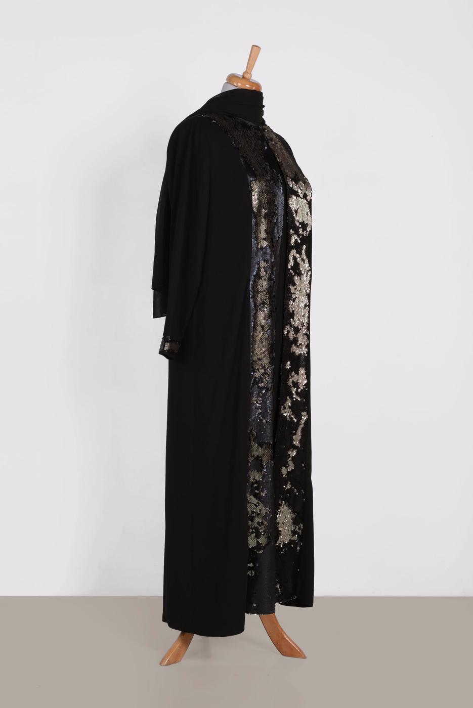 Vêtements hijab NOIR ALVINA ROBE À SEQUINS T 3550