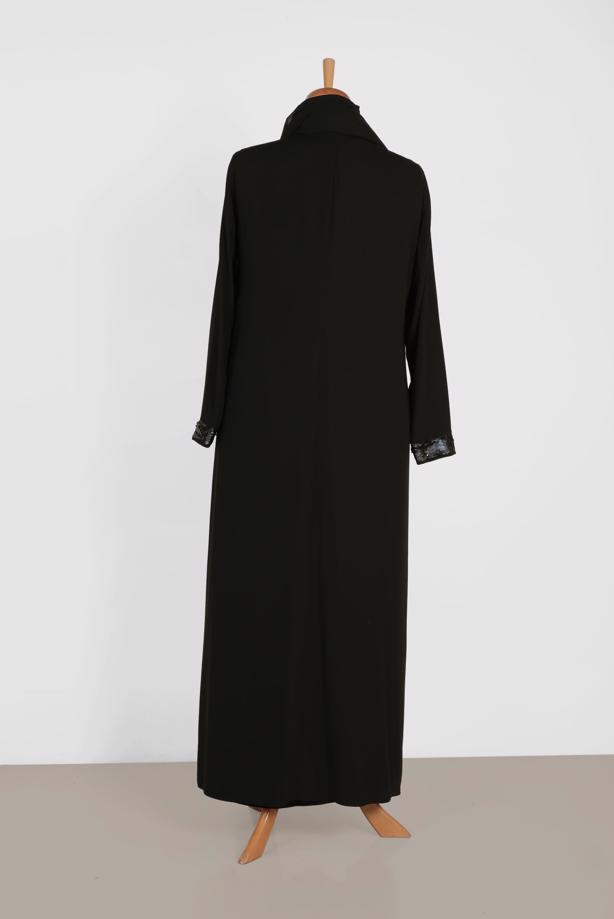 Vêtements hijab NOIR ALVINA ROBE À SEQUINS T 3550 - TRENDTESETTÜR