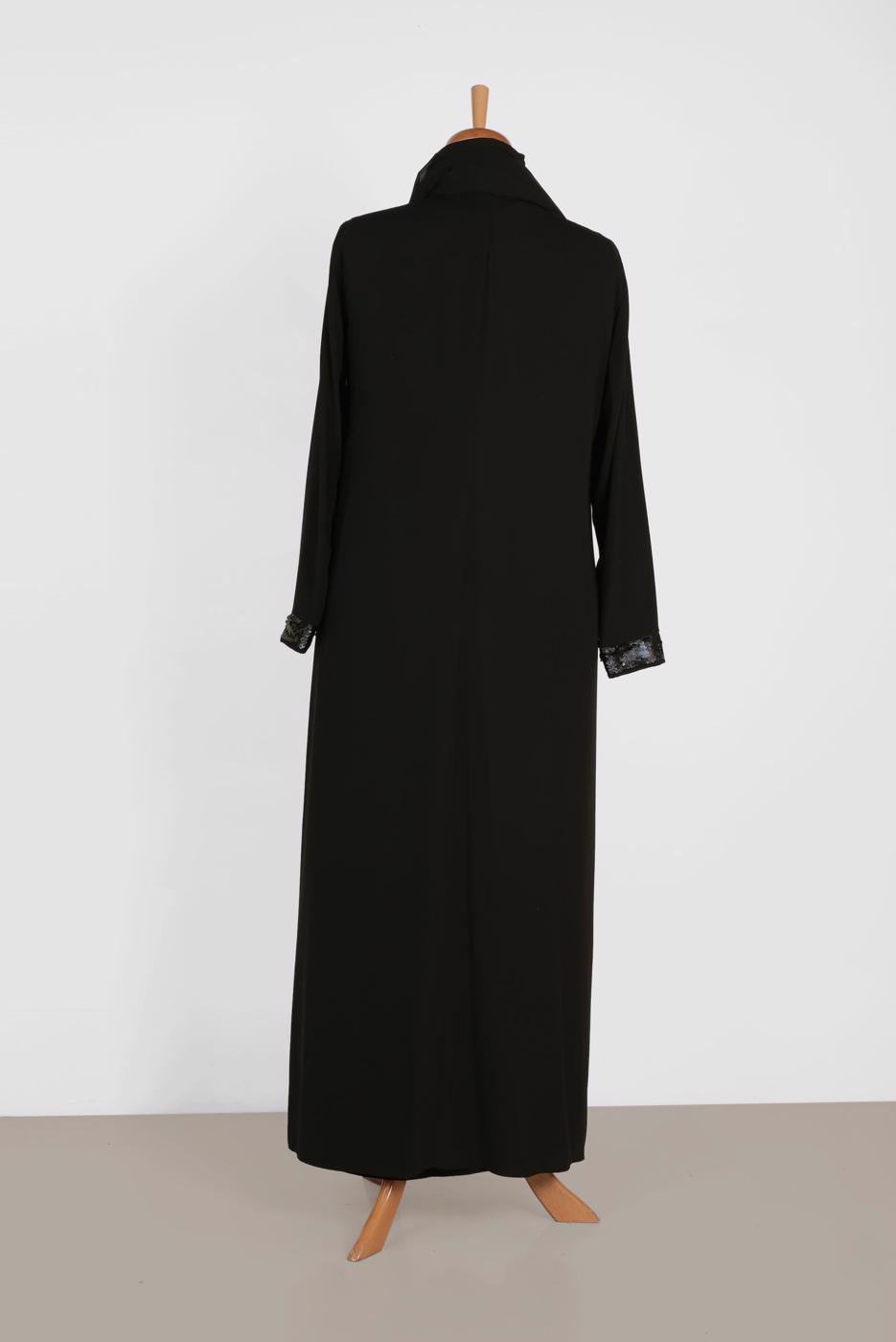 Vêtements hijab NOIR ALVINA ROBE À SEQUINS T 3550