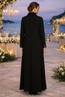 Tesettür giyim SİYAH ALVİNA PUL PAYETLİ ELBİSELİ TAKIM T 3550