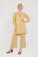 Vêtements hijab JAUNE TUNIQUE À MANCHES À VOLANTS ALVINA T 40565