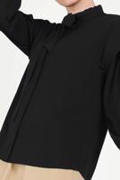 Hijab clothing BLACK TIE DETAIL BLOUSE 40318 