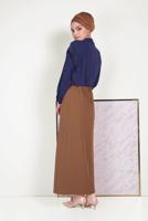 Hijab clothing NAVY BLUE TIE DETAIL BLOUSE 40318 