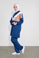 Tesettür giyim LACİVERT KAPÜŞONLU TAKIM 5336