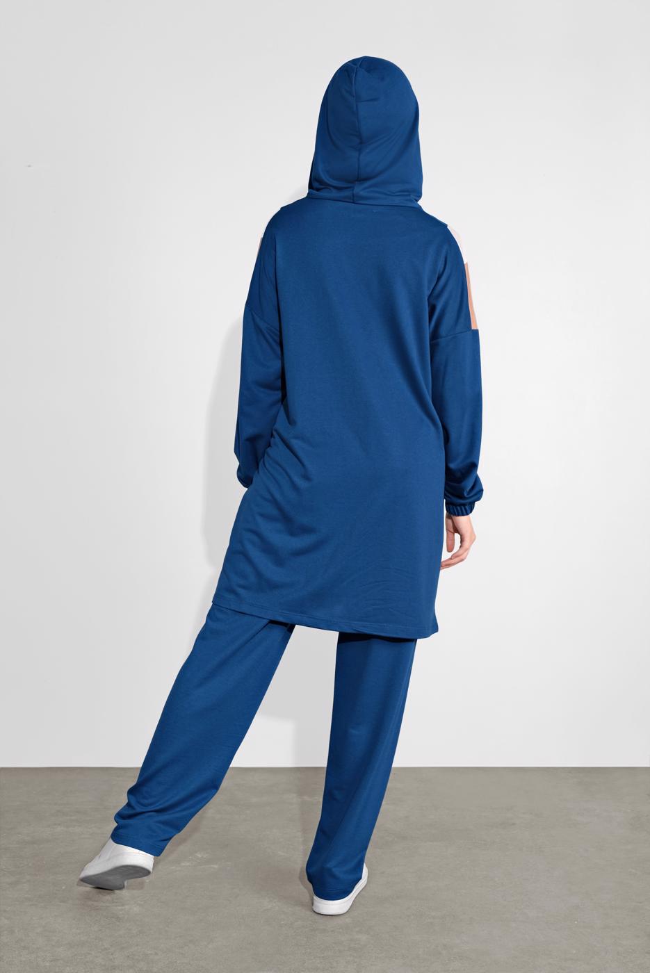 Tesettür giyim LACİVERT KAPÜŞONLU TAKIM 5336